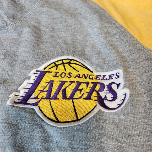 NBA 4 Her Los Angeles Lakers Raglan pullover sweatshirt gold purple grey size S - Picture 6 of 11